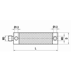 M3 удлинитель щупа из углепластика, L 130 мм, для систем ZEISS A-5555-3895